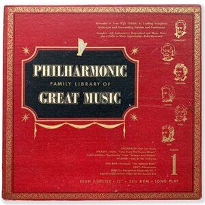 Vintage 50s Philharmonic Family Library of Great Music Album 1 - 33 ⅓ RPM Vinyl